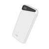 Power bank, 10Ah, 3.7V, Micro/Type-C jungtys, Max išėjimo galia 22.5W, baltas