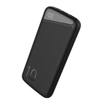 Power bank, 10Ah, 3.7V, Micro/Type-C jungtys, Max išėjimo galia 22.5W, juodas