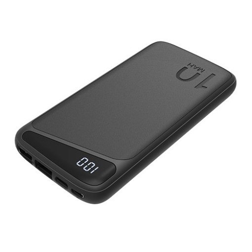 Power bank, 10Ah, 3.7V, Micro/Type-C jungtys, Max išėjimo galia 22.5W, juodas