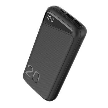 Power bank, 20Ah, 3.7V, Micro/Type-C jungtys, Max išėjimo galia 22.5W, juodas