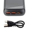Power bank, 20Ah, 3.7V, Micro/Type-C jungtys, Max išėjimo galia 22.5W, juodas