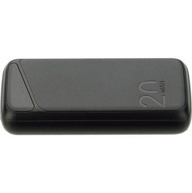 Power bank, 20Ah, 3.7V, Micro/Type-C jungtys, Max išėjimo galia 22.5W, juodas