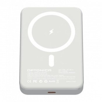 Power Bank, 10Ah, 5V, Type-C, 15W, baltas