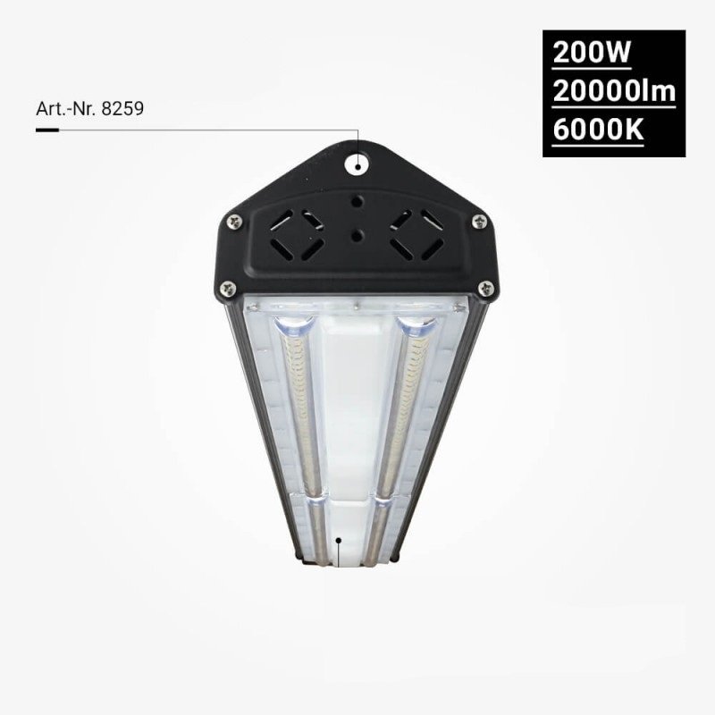 LED linijinis aukštuminis šviestuvas, 200W, neutrali balta šviesa, IP65, IK08 LED linijinis aukštuminis šviestuvas, 200W, neutrali balta šviesa, IP65, IK08