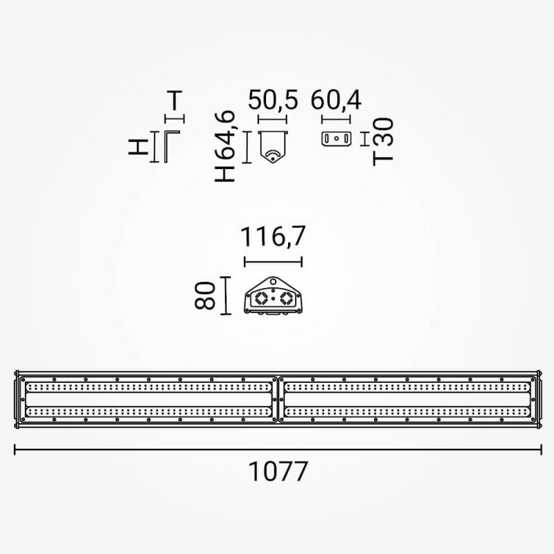 LED linijinis aukštuminis šviestuvas, 200W, neutrali balta šviesa, IP65, IK08 LED linijinis aukštuminis šviestuvas, 200W, neutrali balta šviesa, IP65, IK08