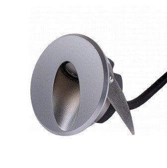 LED šviestuvas, mini, įleidžiamas, juodas, 1W, mėlyna šviesa
