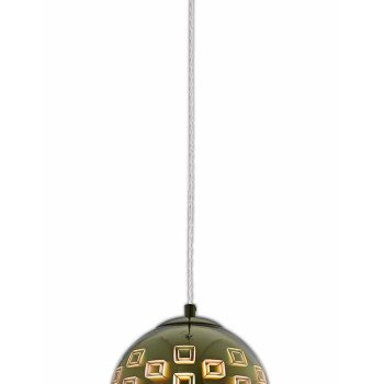 LED lubų šviestuvas, 3D stiklas, D200mm, balionas, chrominės bangelės