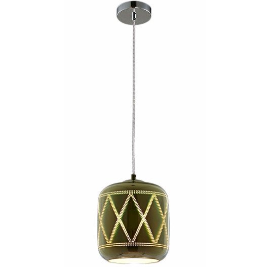 LED lubų šviestuvas, 3D stiklas, D200mm, chrominiai rombai LED lubų šviestuvas, 3D stiklas, D200mm, chrominiai rombai