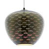 LED lubų šviestuvas, 3D stiklas, D290mm, chrominės bangelės