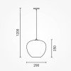LED lubų šviestuvas, 3D stiklas, D290mm, chrominės bangelės