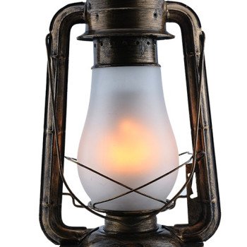 LED pakabinama lempa, 5W, bronzinė, žibalinės imitacija, su baterija