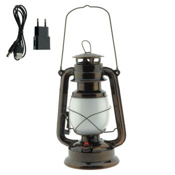 LED pakabinama lempa, 5W, bronzinė, žibalinės imitacija, su baterija