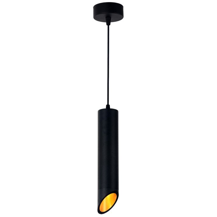 LED lubų šviestuvas, juodas, reflektorius auksinis, 300mm