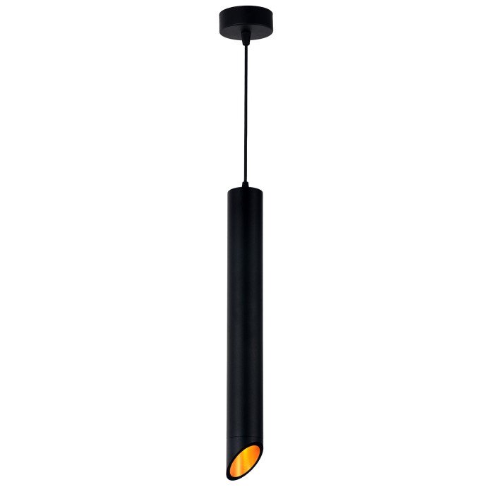 LED lubų šviestuvas, juodas, reflektorius auksinis, 500mm