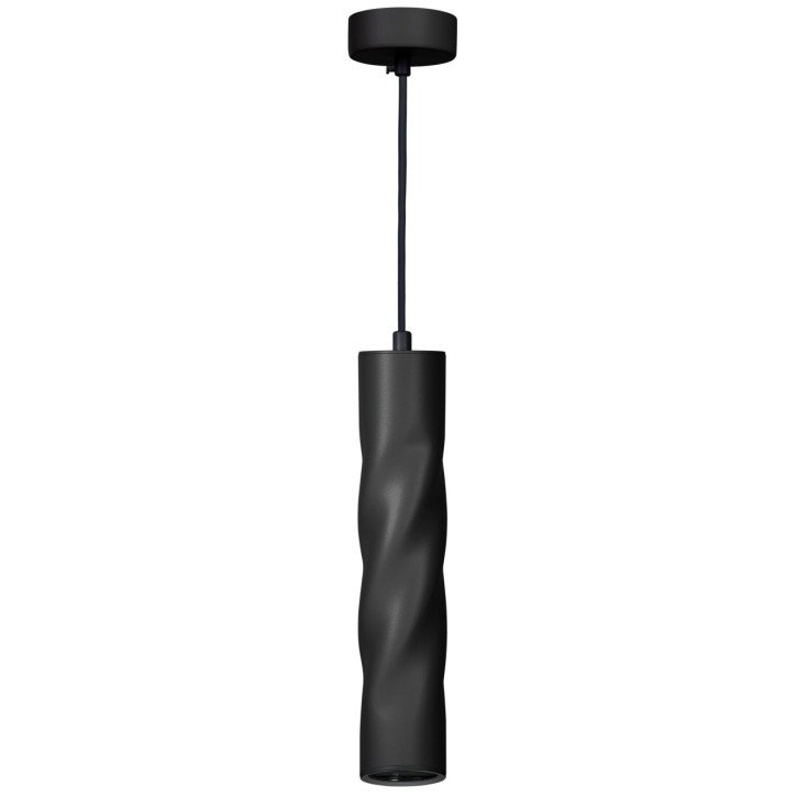 LED lubų šviestuvas, suktas, juodas, 300mm