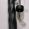 LED lubų šviestuvas, suktas, juodas, 300mm