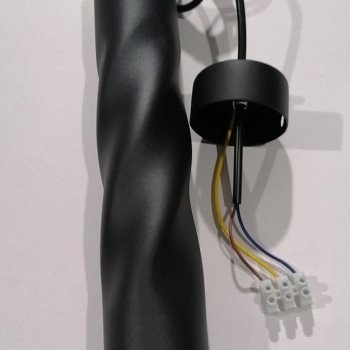 LED lubų šviestuvas, suktas, juodas, 300mm