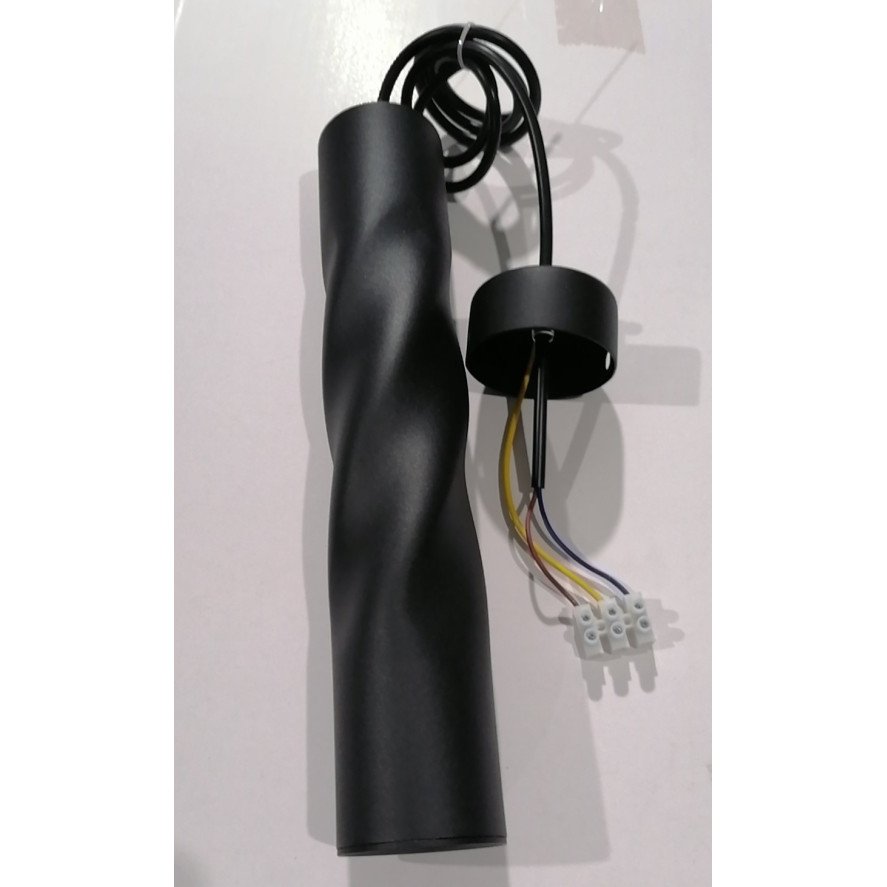 LED lubų šviestuvas, suktas, juodas, 300mm