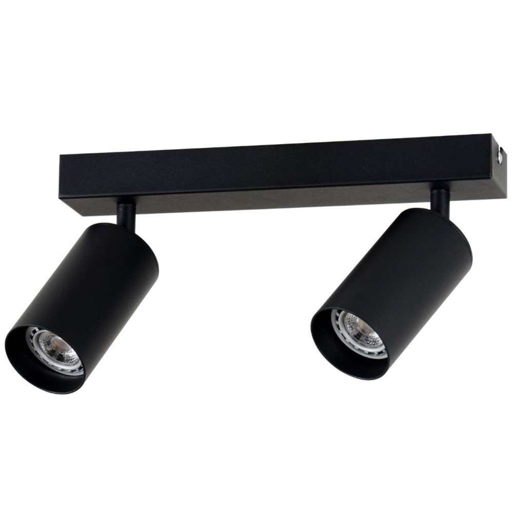 LED taškinis šviestuvas, 2 lemputės, juodas LED taškinis šviestuvas, 2 lemputės, juodas