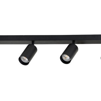 LED taškinis šviestuvas, 4 lemputės, juodas
