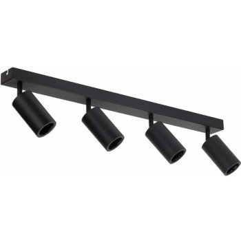 LED taškinis šviestuvas, 4 lemputės, juodas