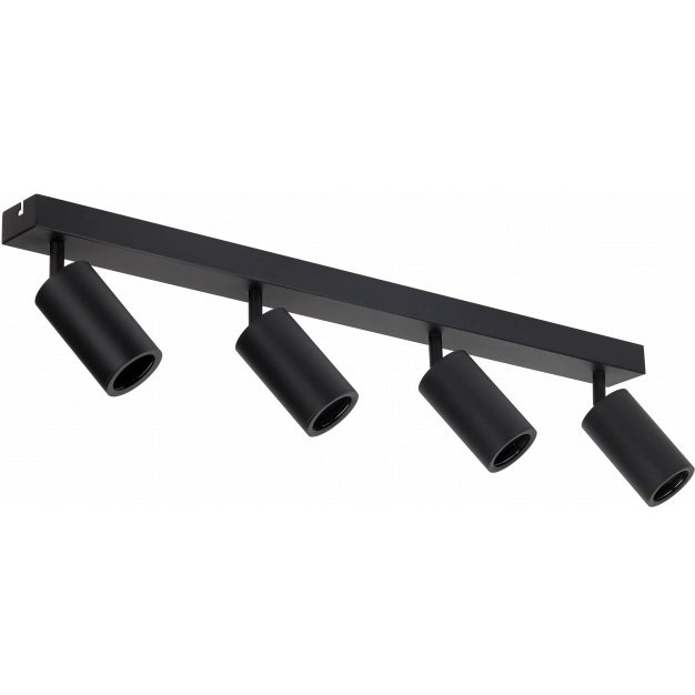 LED taškinis šviestuvas, 4 lemputės, juodas