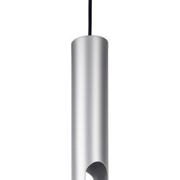 LED lubų šviestuvas, su ertme, sidabrinis, 400mm