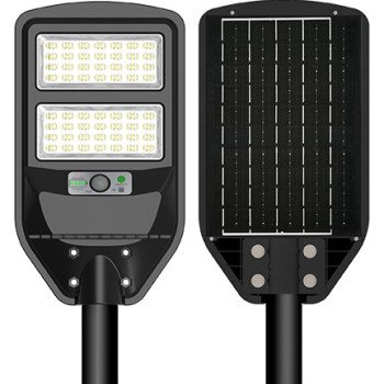 LED saulės gatvės šviestuvas, nuotolinis valdymas, 8W, šalta balta šviesa