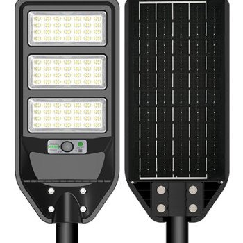 LED saulės gatvės šviestuvas, nuotolinis valdymas, 12W, šalta balta šviesa