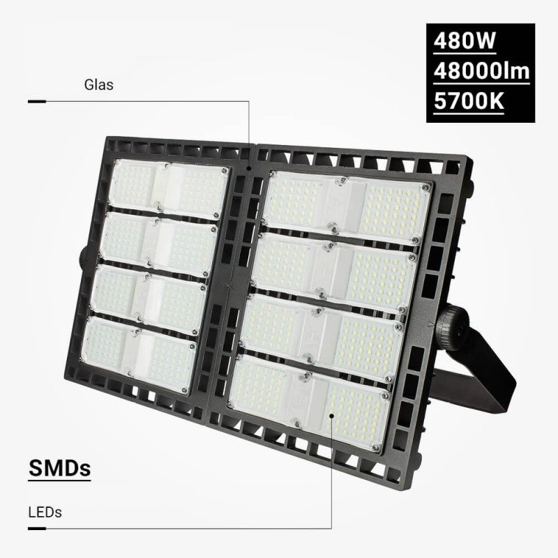 LED stadiono prožektorius, 480W, šalta balta šviesa