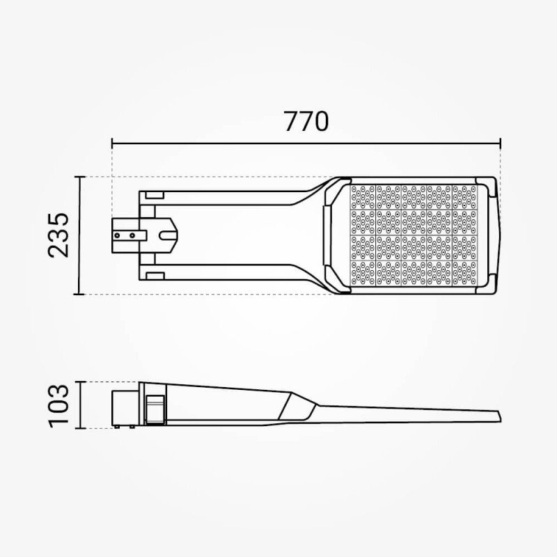 LED gatvės šviestuvas, temdomas, 200W, šalta balta šviesa