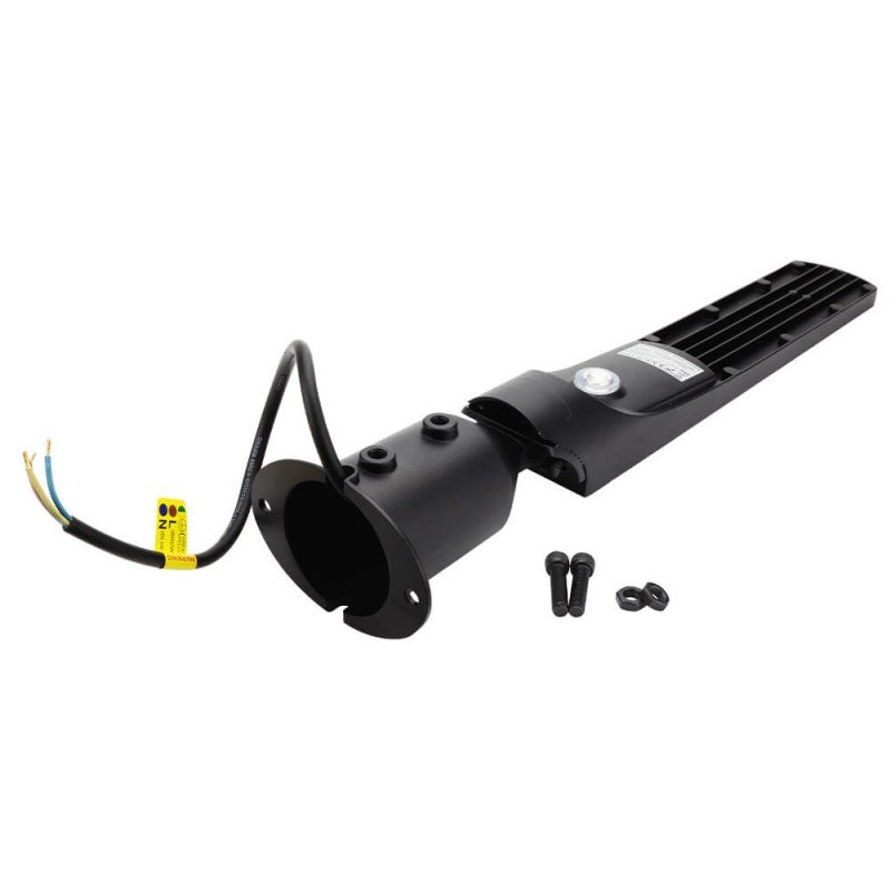 LED gatvės šviestuvas, reguliuojamas spindulys, 3 metai garantija, dienos/nakties sensorius, 100Lm/W, 50W, neutrali balta šviesa