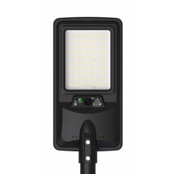 LED saulės gatvės šviestuvas, nuotolinis valdymas, 12W, šalta balta šviesa