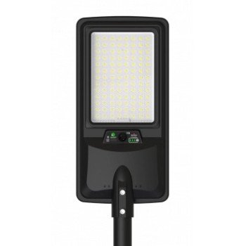 LED saulės gatvės šviestuvas, nuotolinis valdymas, 18W, šalta balta šviesa