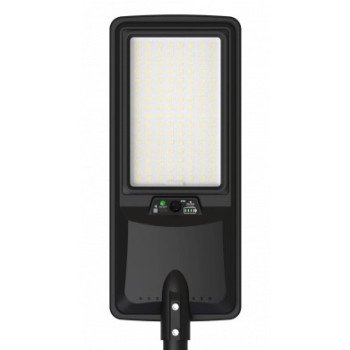 LED saulės gatvės šviestuvas, nuotolinis valdymas, 24W, šalta balta šviesa