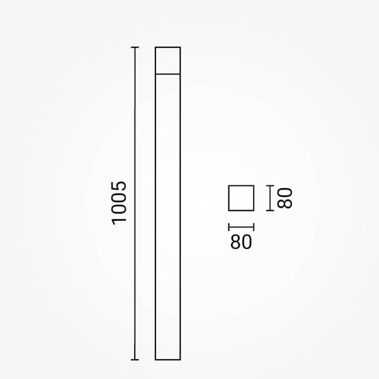 LED vejos lempa, 100cm, tamsiai pilka LED vejos lempa, 100cm, tamsiai pilka