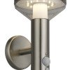 LED saulės sieninis Up šviestuvas, PIR jutiklis, poliruotas metalas, 2W, šilta balta šviesa LED saulės sieninis Up šviestuvas, PIR jutiklis, poliruotas metalas, 2W, šilta balta šviesa