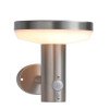 LED saulės sieninis Up šviestuvas, PIR jutiklis, poliruotas metalas, 4.4W, šilta balta šviesa LED saulės sieninis Up šviestuvas, PIR jutiklis, poliruotas metalas, 4.4W, šilta balta šviesa