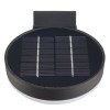 LED saulės sieninis šviestuvas, juodas, apvalus, PIR jutiklis, 6W, šalta balta šviesa