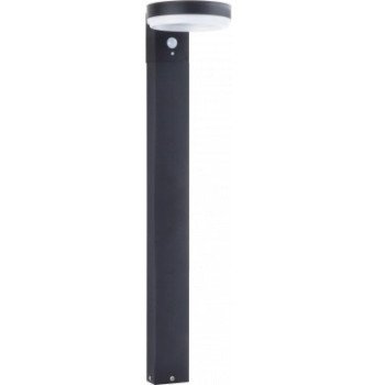 LED saulės vejos lempa, 6W, PIR jutiklis, 90cm, šalta balta šviesa