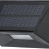 LED saulės sieninis šviestuvas, juodas, 0.5W, šilta balta šviesa