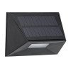 LED saulės sieninis šviestuvas, juodas, 0.5W, šilta balta šviesa