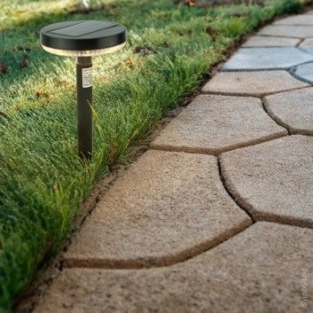 LED saulės šviestuvas 1W, įsmeigiamas, šilta balta šviesa