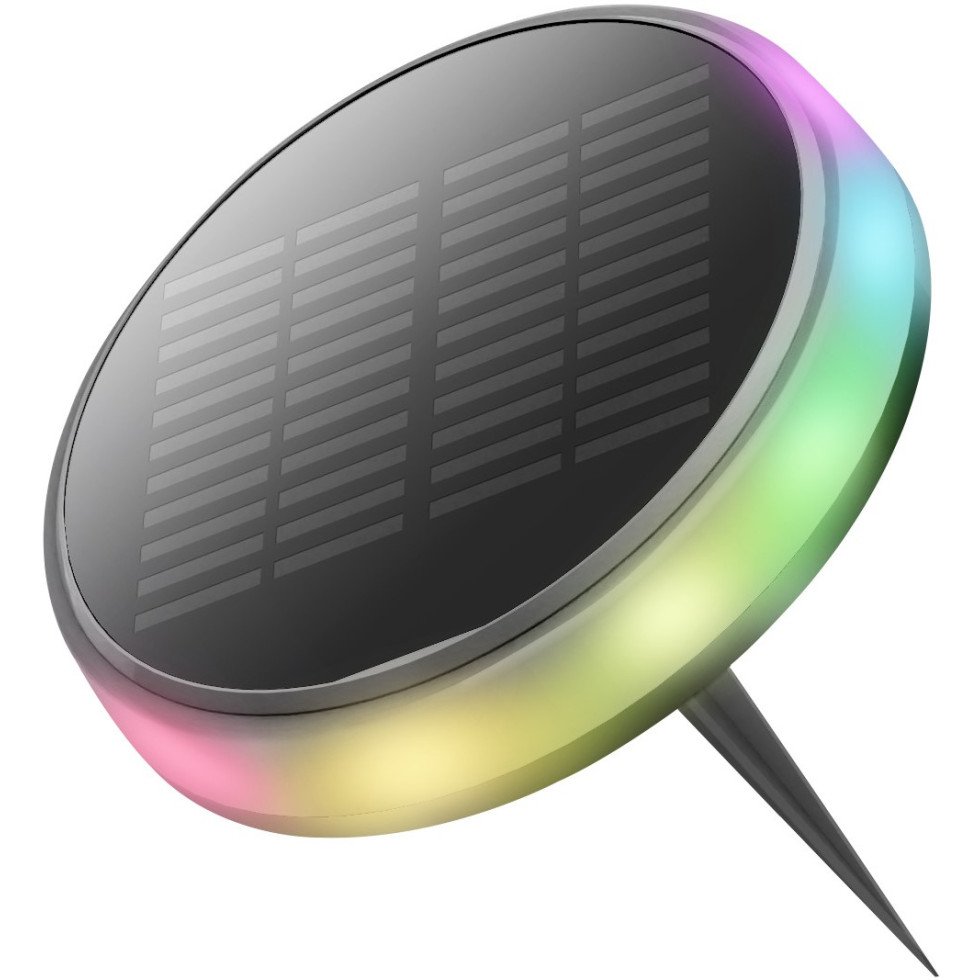 LED saulės sodo šviestuvas, 0.6 W, CCT RGB spalvos LED saulės sodo šviestuvas, 0.6 W, CCT RGB spalvos