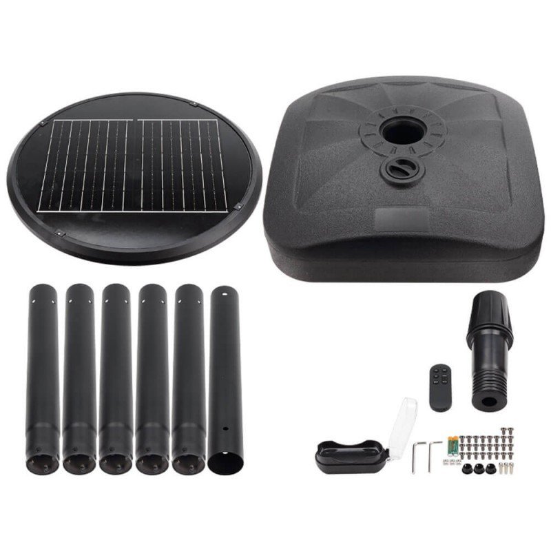 LED saulės sodo šviestuvas, 15W, RGB spalvos
