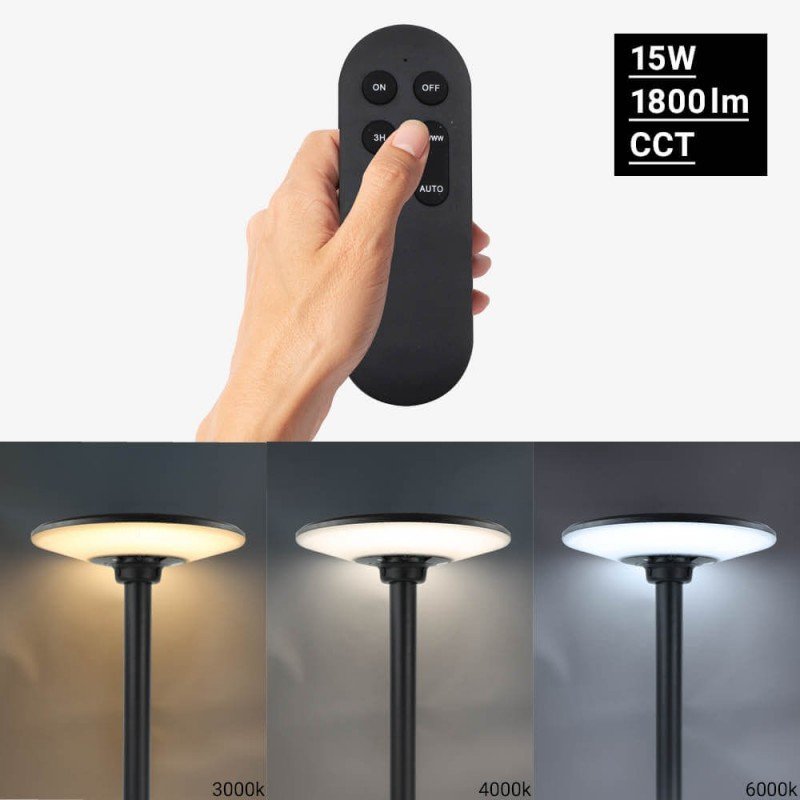 LED saulės sodo šviestuvas, 15W, RGB spalvos