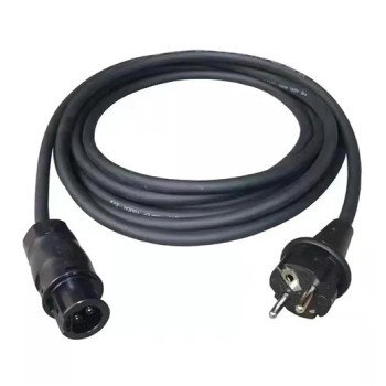 AC kabelis, 5m, su BC01 tėvelio jungtimi ir 220V kištuku AC kabelis, 5m, su BC01 tėvelio jungtimi ir 220V kištuku