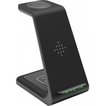 Bevielis įkroviklis, telefono stovelis, 3in1, Samsung'ams Bevielis įkroviklis, telefono stovelis, 3in1, Samsung'ams
