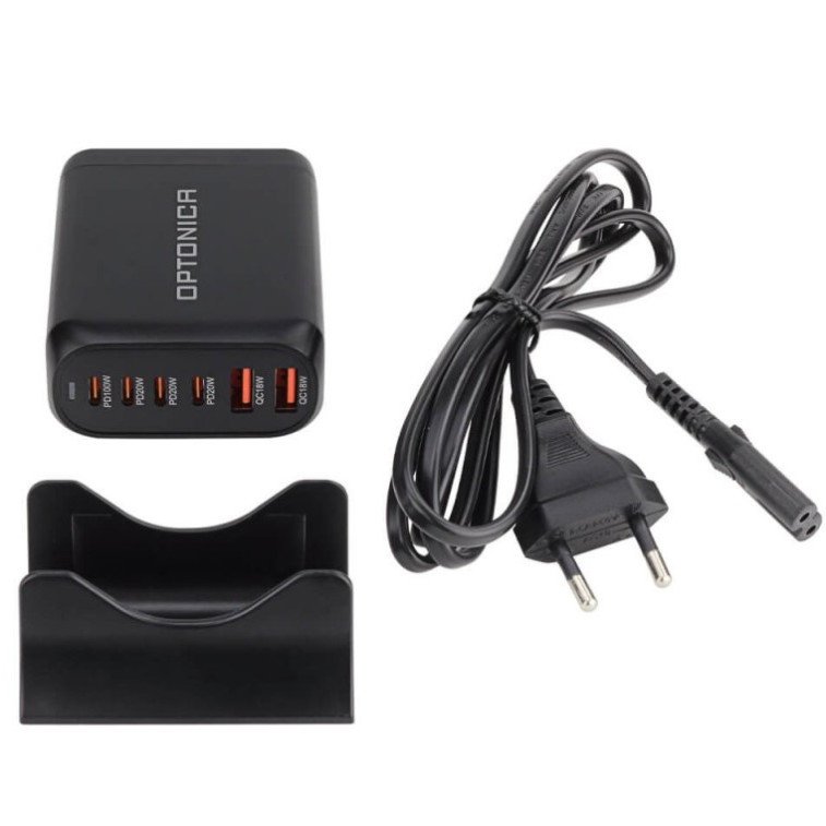 Įkrovimo daliklis, EU kištukas, USB 2xTYPE-A, 4xTYPE-C, 200W