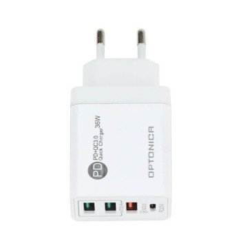 Greitas įkroviklis, 3xUSB, baltas